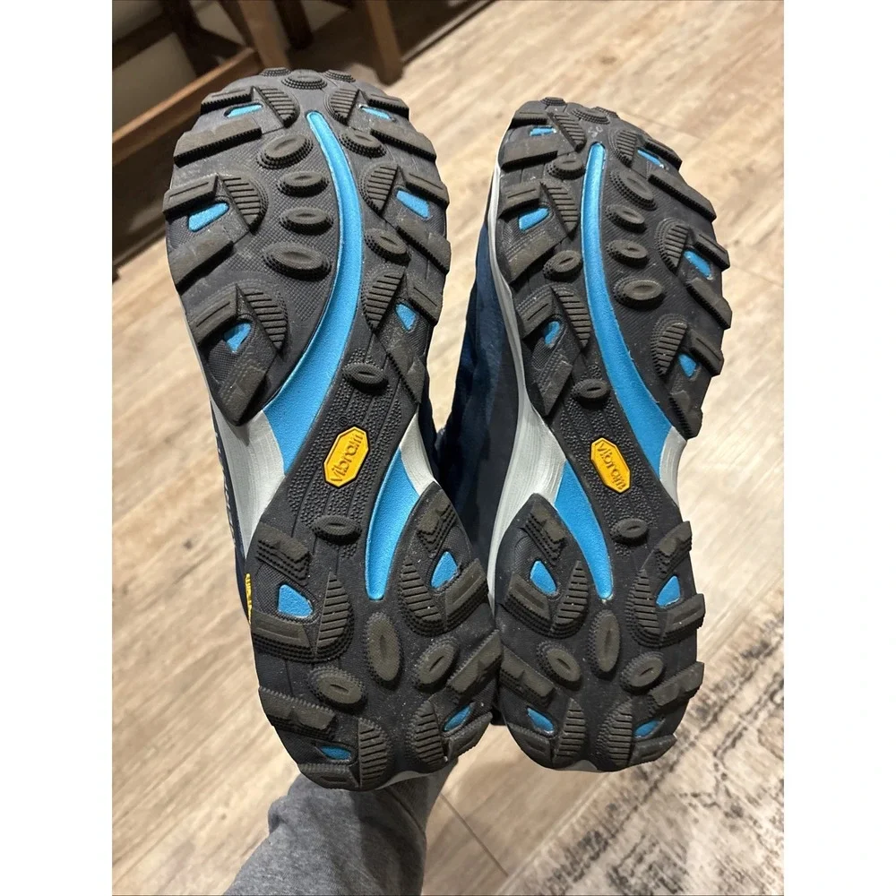 Merrell Mens Moab Speed Mid GTX Navy Marine Blue Hiking Shoes‎ GORE-TEX US 14